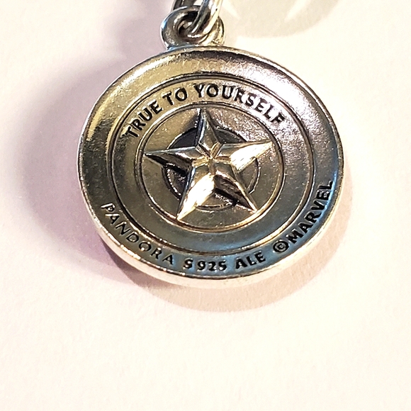 Authentic NEW Pandora The Avengers Captain America Shield Dangle Charm - Picture 7 of 8